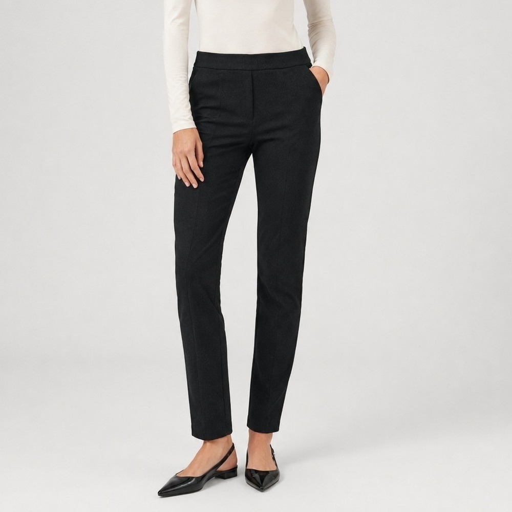 Vince Womens Charcoal Grey Ponte Knit Front Seam Slim Leggings Pants Size M